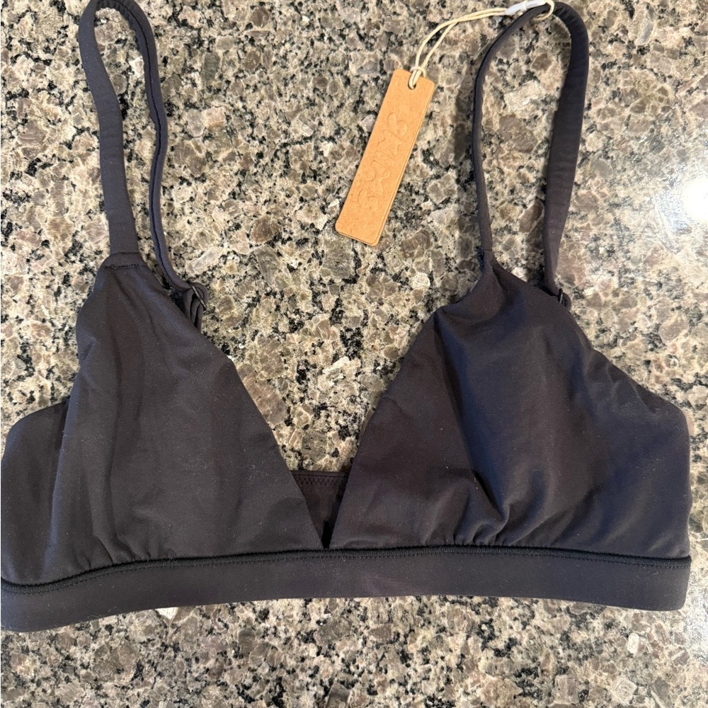 SKIMS Black Triangle Bralette - ONYX